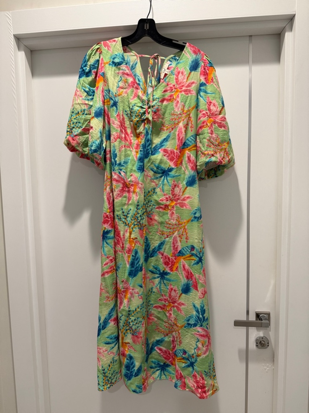 Floral Midi Dress in Mint Green